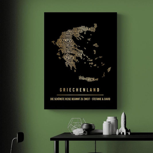 Golden Greece Canvas