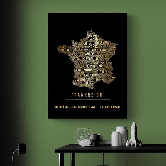 Golden France Canvas