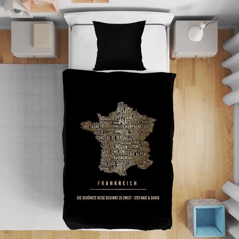 Golden France Duvet Cover