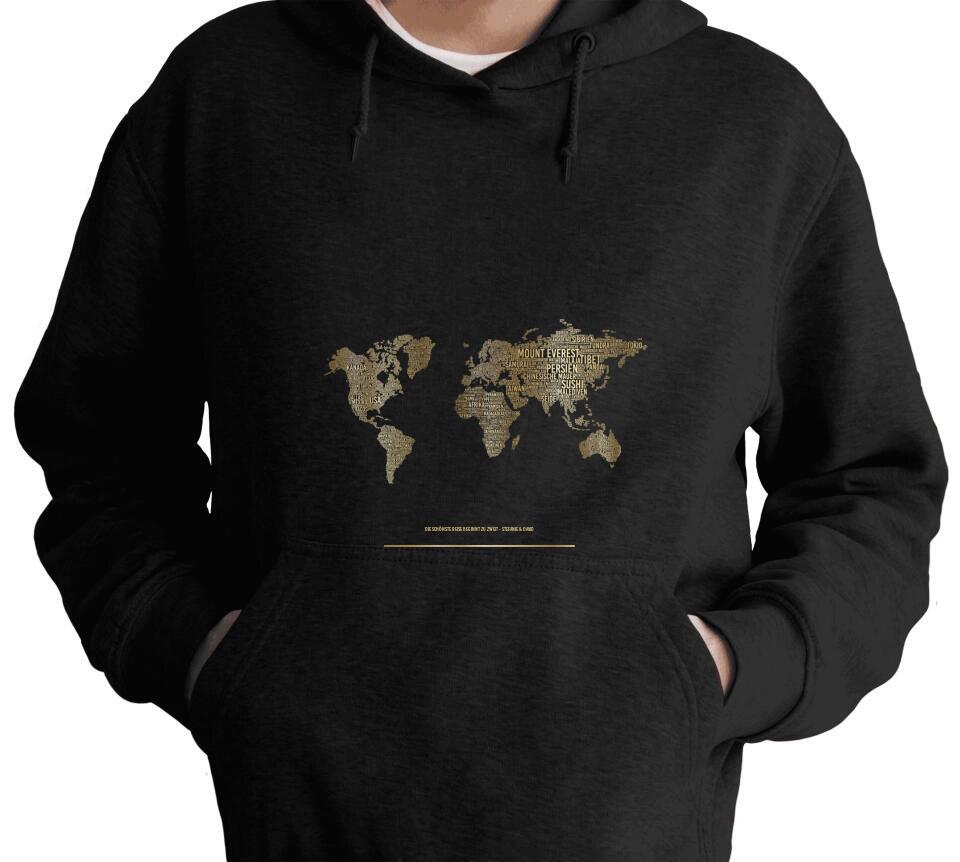 Golden World Map Hoodie