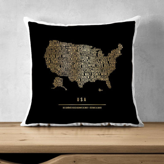 Golden USA Kissen