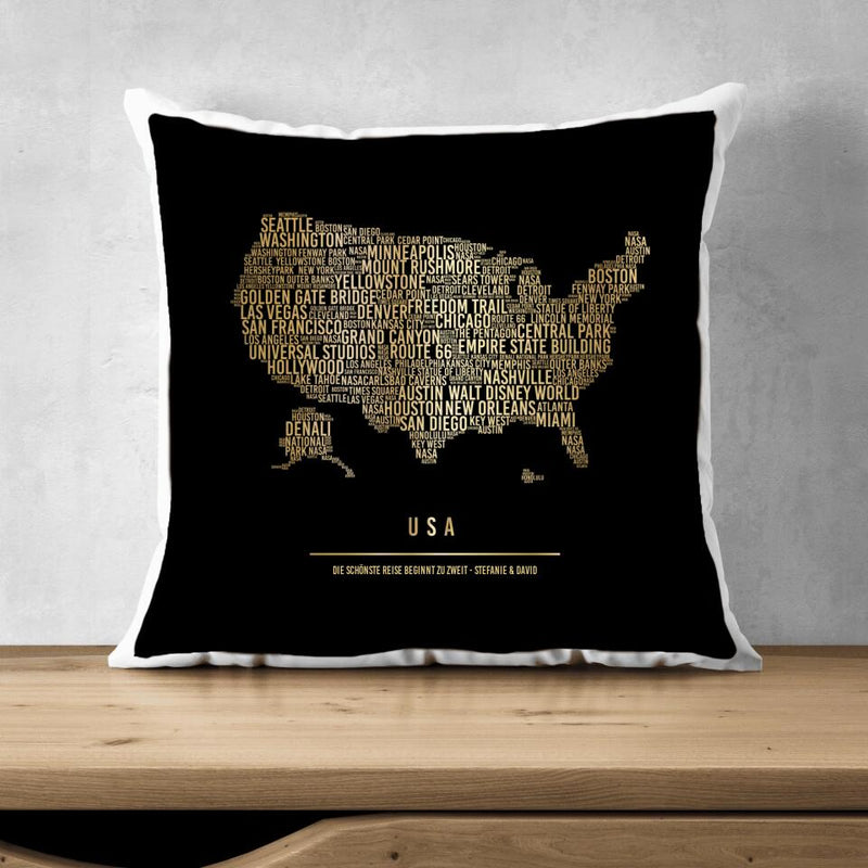 Golden USA Kissen