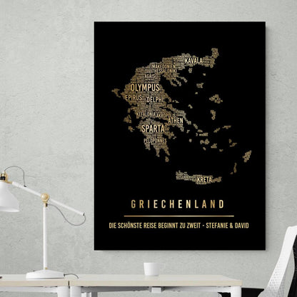 Golden Greece Canvas