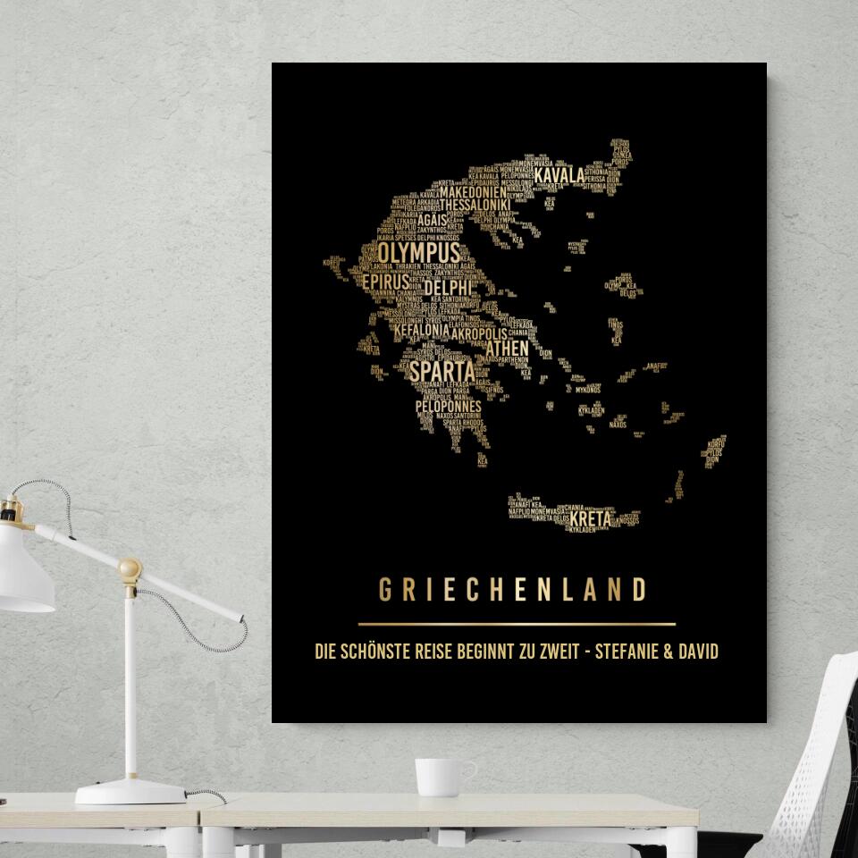 Golden Griechenland Leinwand