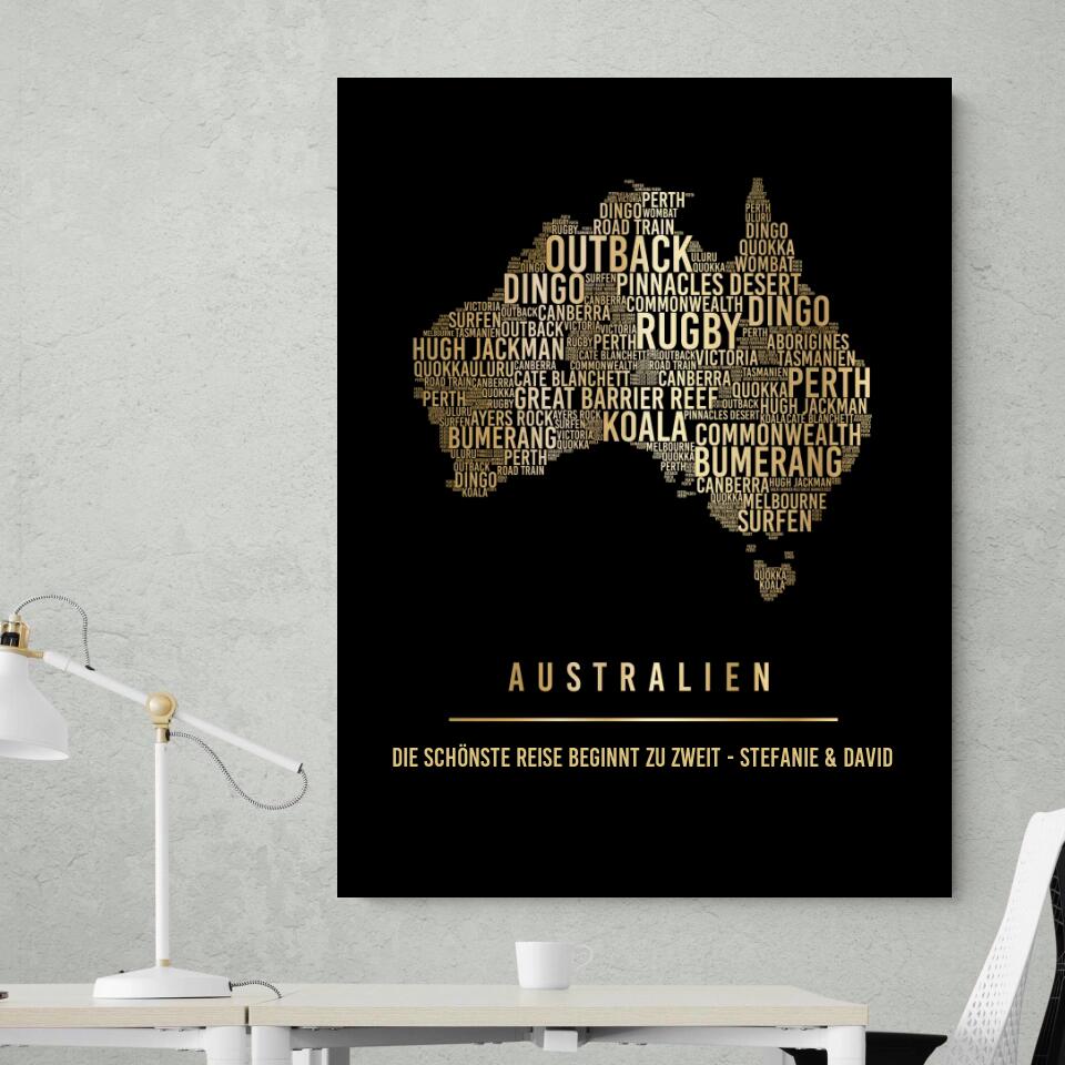 Golden Australien Leinwand