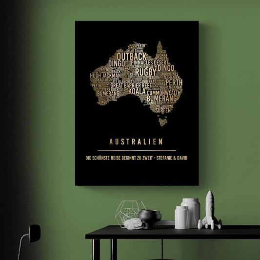 Golden Australia Canvas