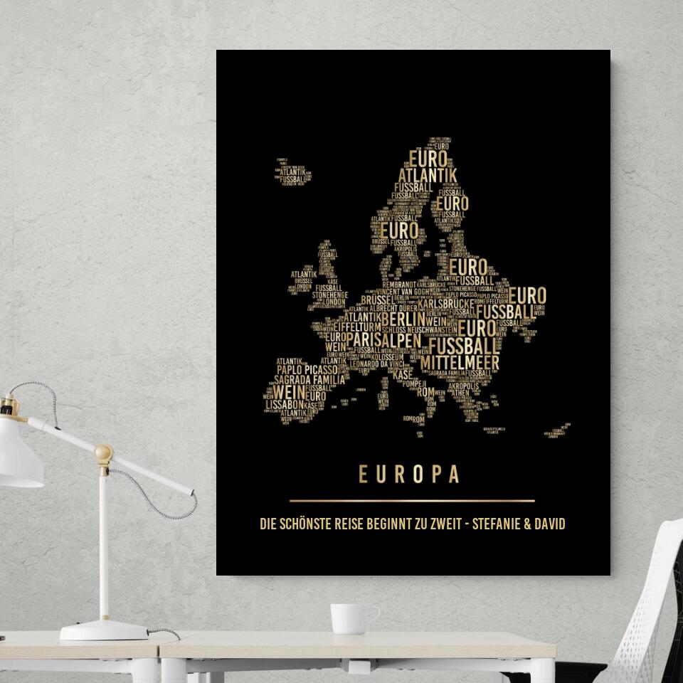 Golden Europe Canvas