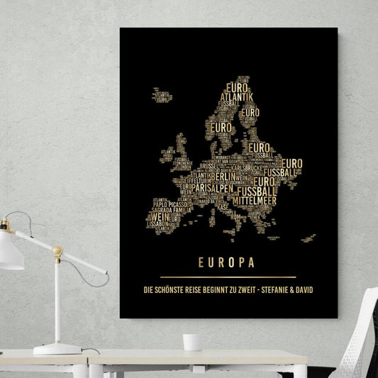 Golden Europe Canvas