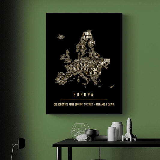 Golden Europe Canvas