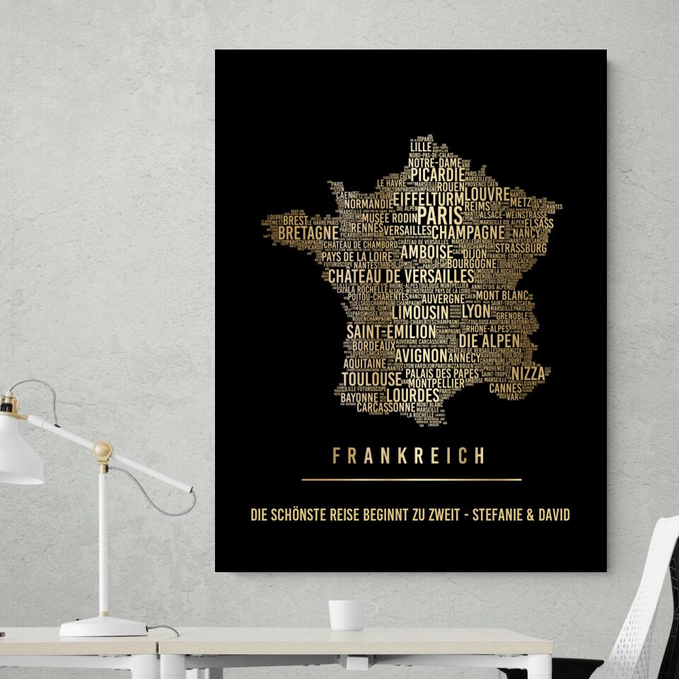 Golden Frankreich Leinwand