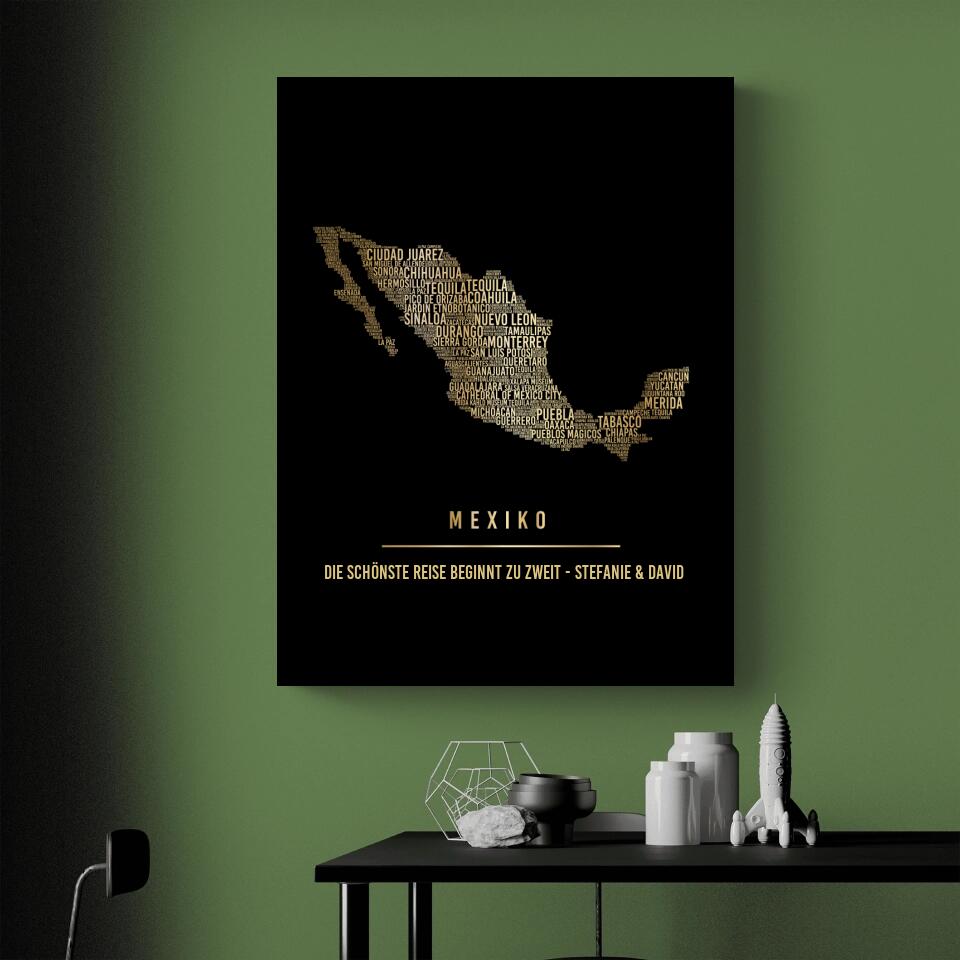 Golden Mexico Canvas