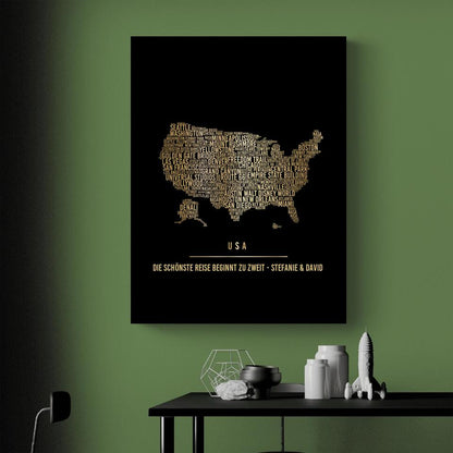 Golden USA Canvas