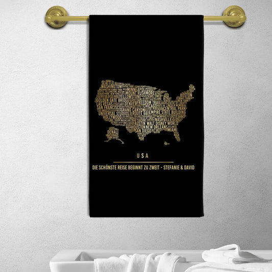 Golden USA Towel