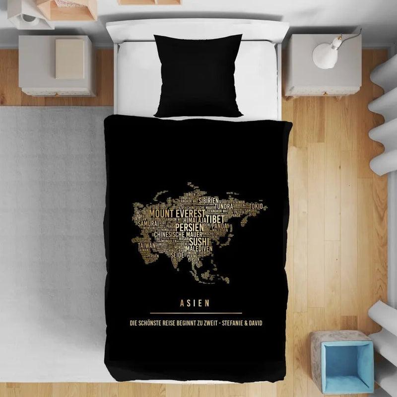 Golden Asien Bettbezug