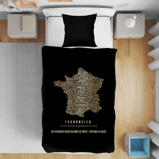 Golden France Duvet Cover