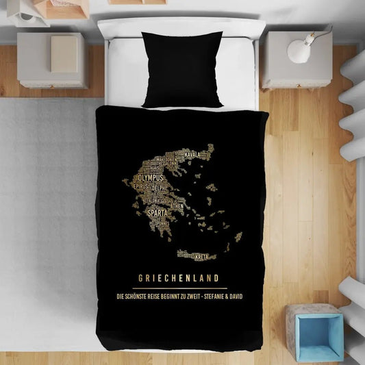 Golden Greece Duvet Cover