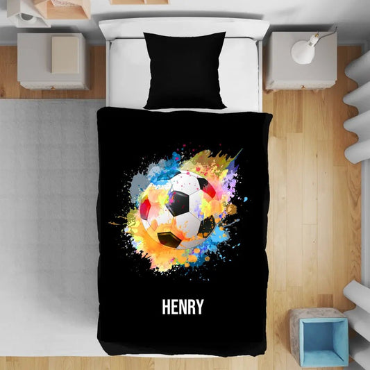 Football Duvet Cover Colorful