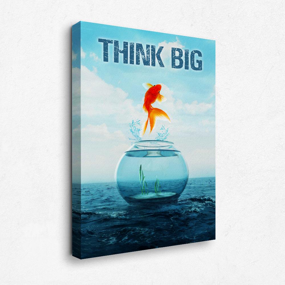 Motivation-Leinwandbild Think big - Wandbild modern
