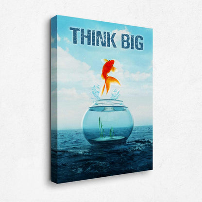 Motivation-Leinwandbild Think big - Wandbild modern