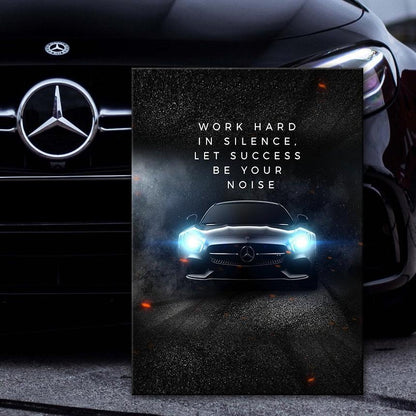 mercedes leinwand Young Hustle Work hard in silence