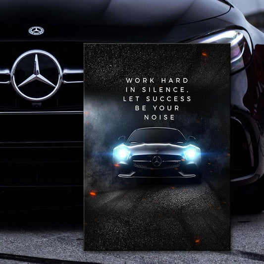 mercedes leinwand Young Hustle Work hard in silence