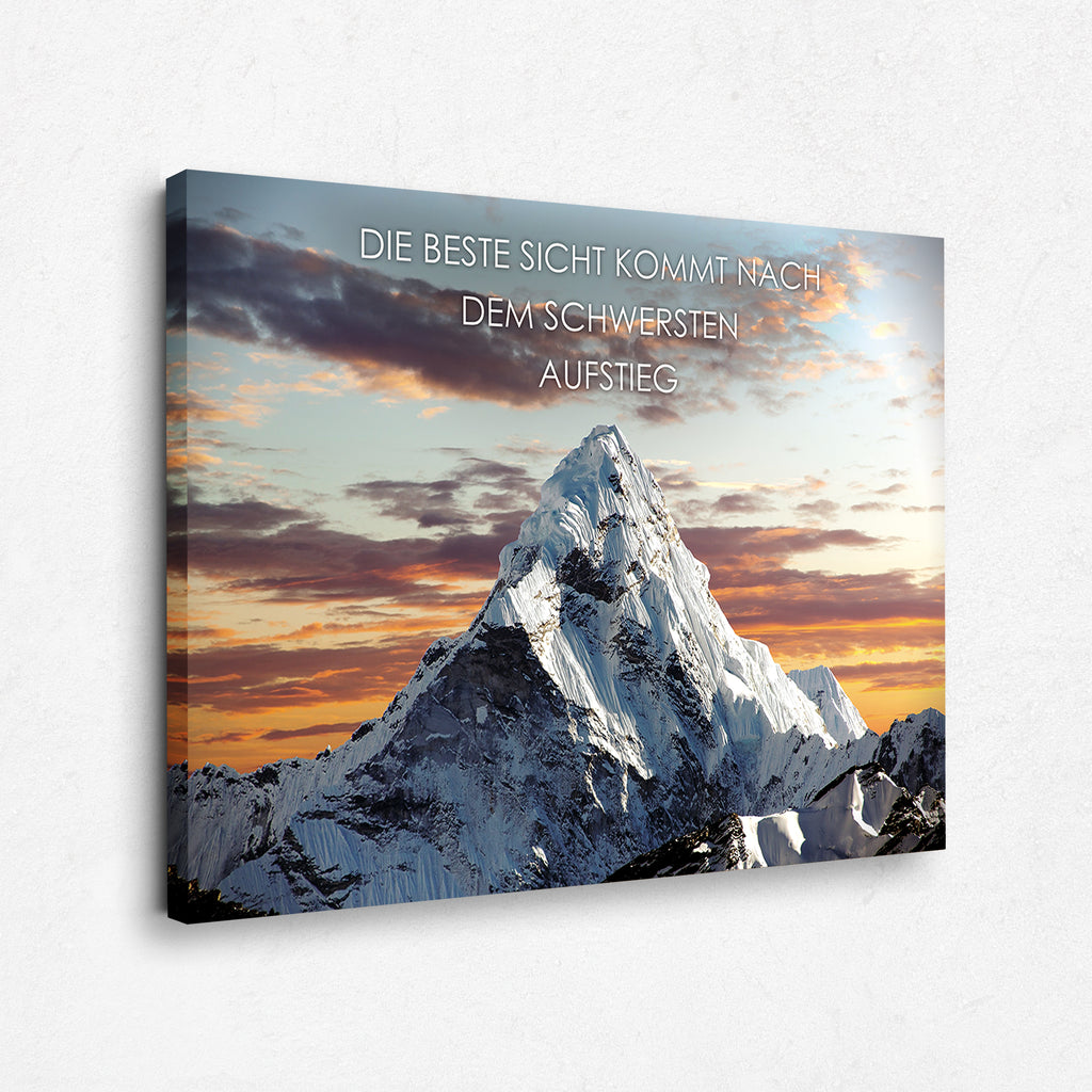 Motivation Leinwandbild Die beste Sicht Young Hustle Erfolg Bilder