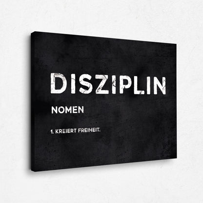 Motivation Leinwandbild - Disziplin Definition- Erfolg Bilder 