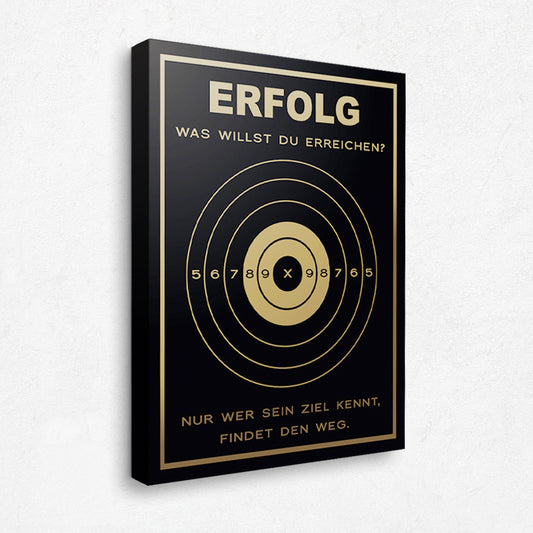 Erfolg Zielscheibe Motivation Leinwandbild Young Hustle