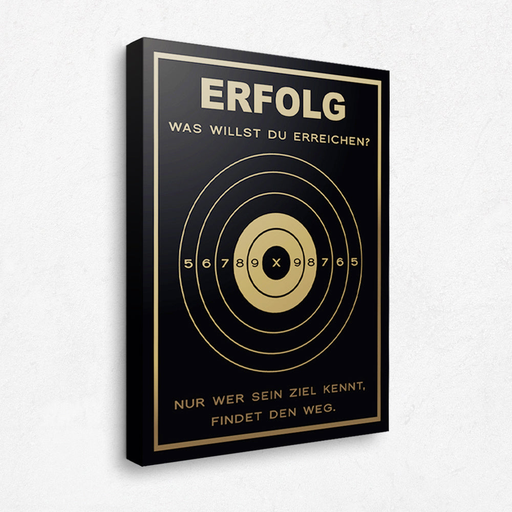 Motivation Leinwandbild - Erfolg Zielscheibe - Erfolg Bilder Young Hustle