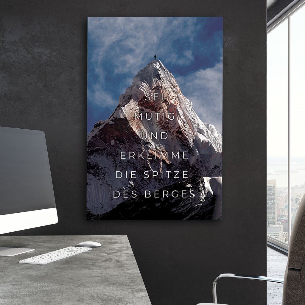 Leinwand Erfolg die Spitze des Berges Young Hustle