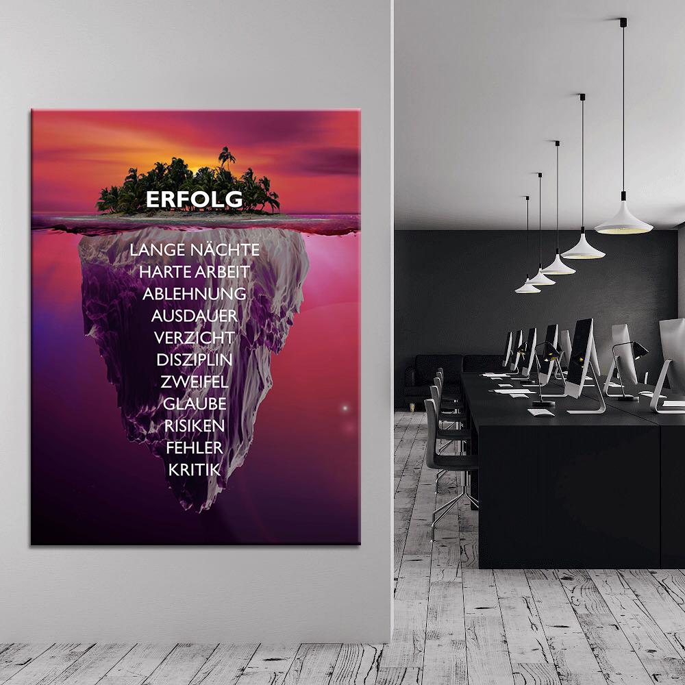 Wandbild modern Erfolg Eisberg Young Hustle