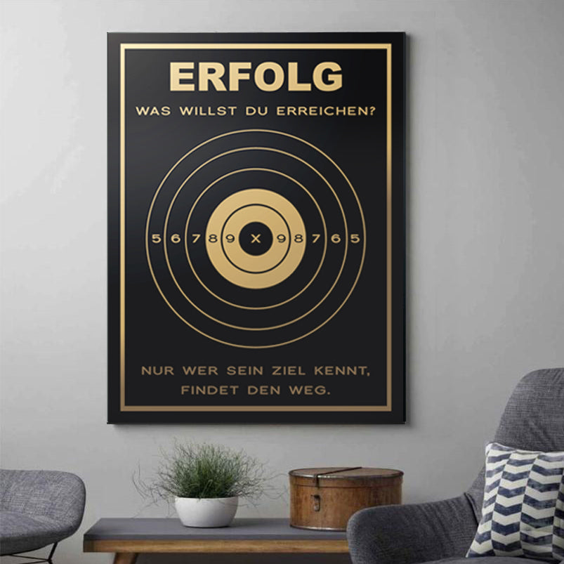 Bild Arbeitsplatz Erfolg Leinwand Mindset