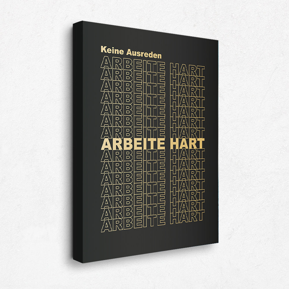 Motivations Leinwand Young Hustle Keine Ausreden