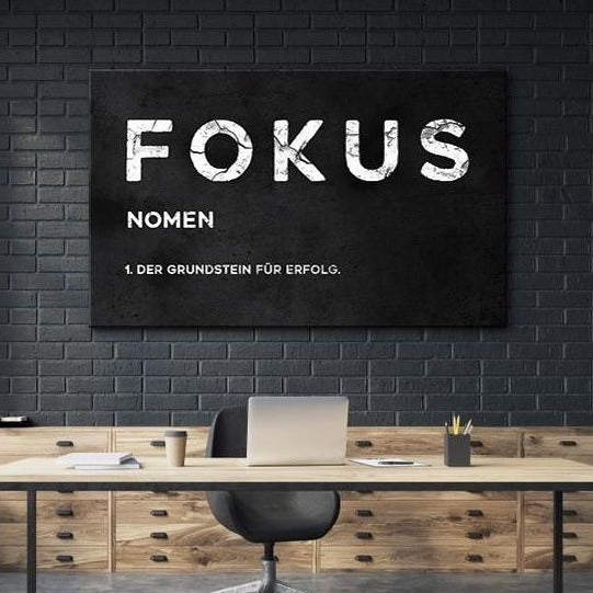 Fokus Motivation Leinwand Young Hustle