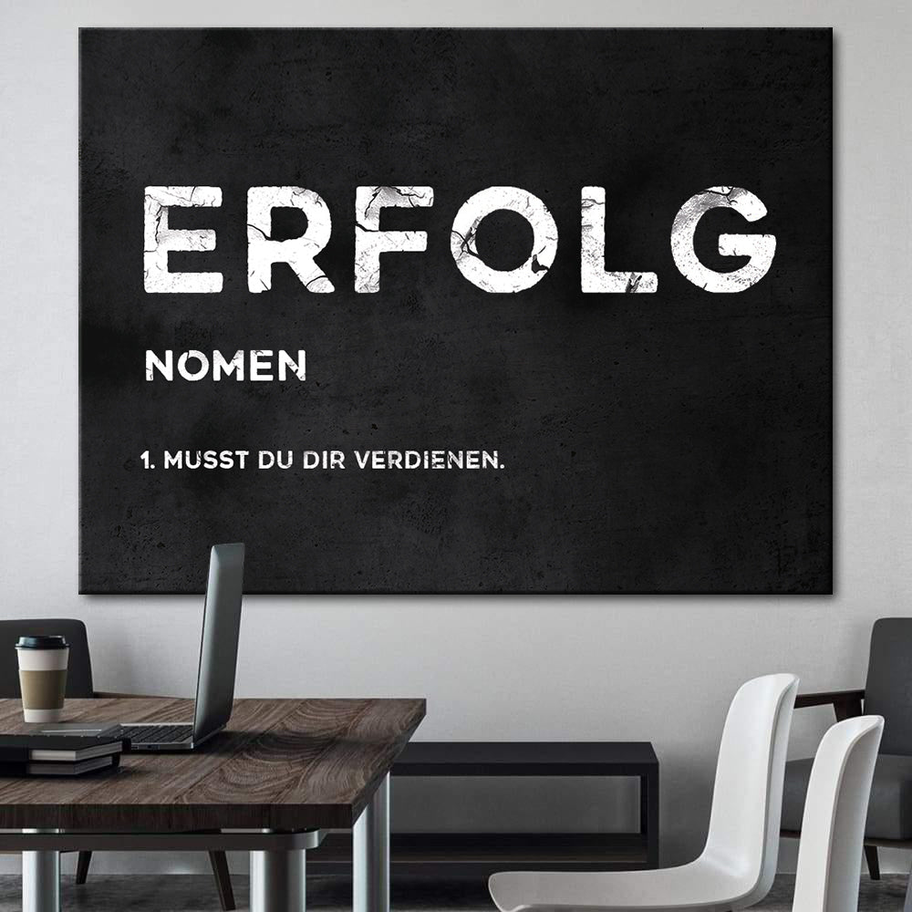 Erfolg Bild Motivation Leinwandbild Young Hustle