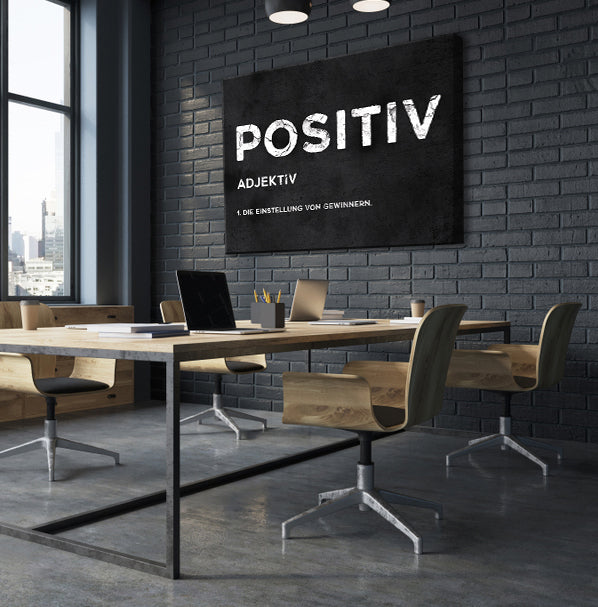 Motivation Bild Young Hustle Leinwand positiv denken