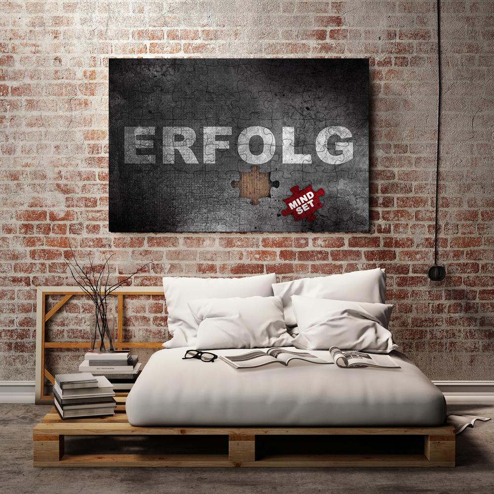 Mindset Wandbild Motivation Young Hustle