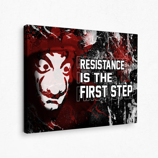 Motivation-Leinwandbild Resistance Haus des Geldes Bild