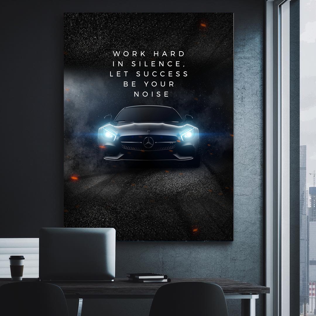work hard in silence leinwand Young Hustle Motivation