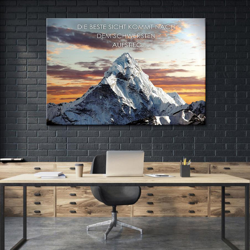 Motivation Leinwandbild Die beste Sicht Young Hustle Erfolg Bilder