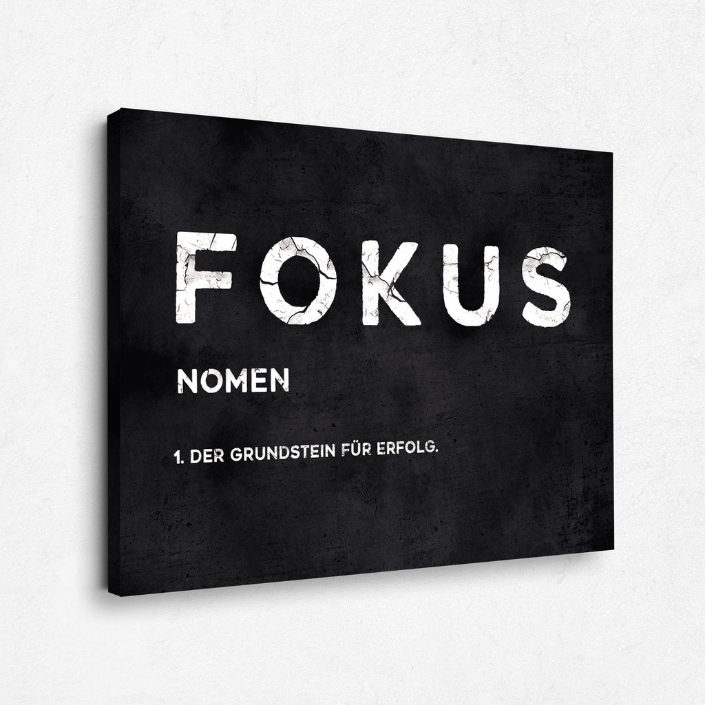 Fokus Motivation Leinwand Young Hustle