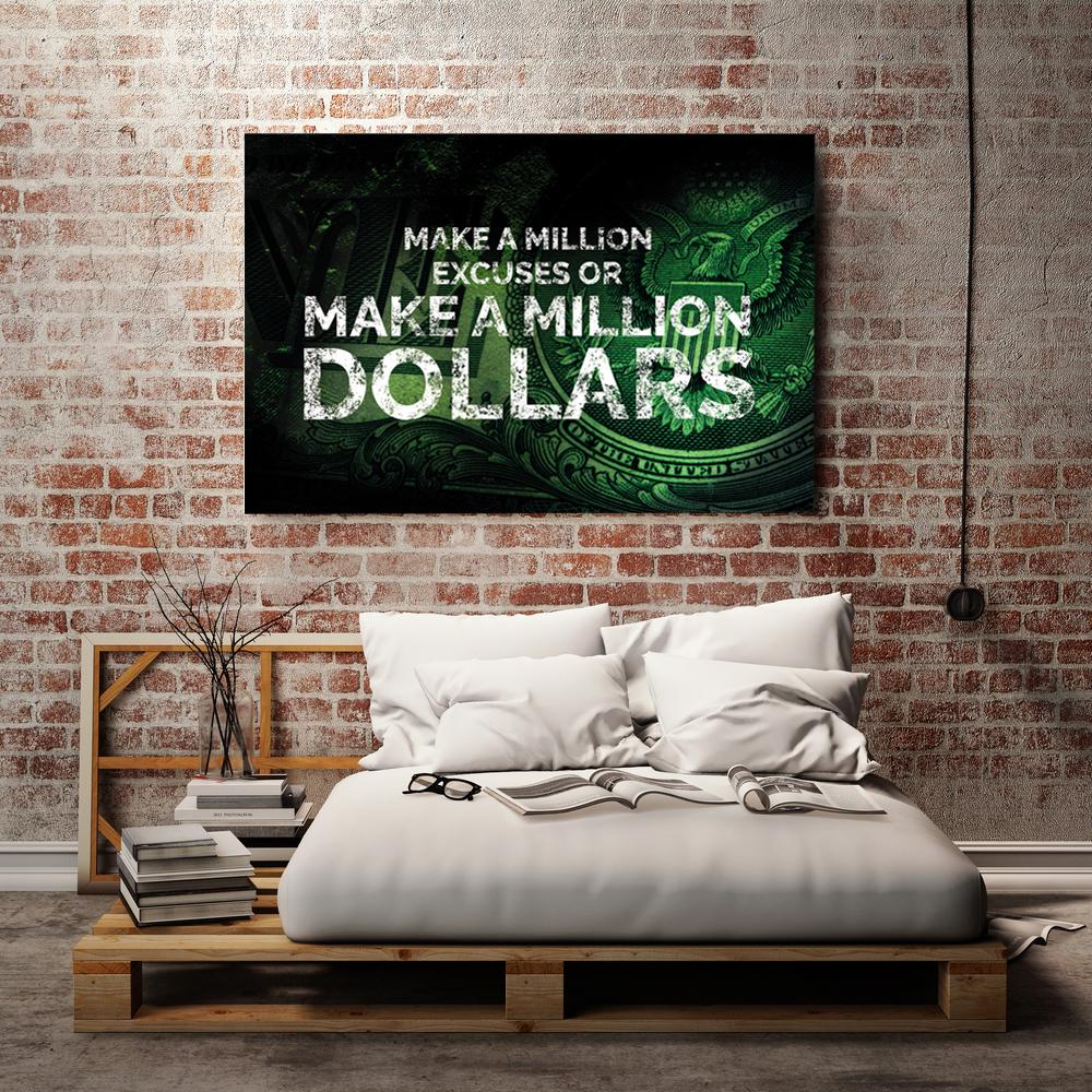 Motivations Leinwandbild Young Hustle Bürobilder