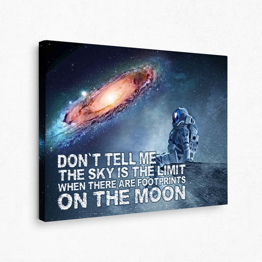 Motivation-Leinwandbild Sky isn't the limit - Wandbild modern