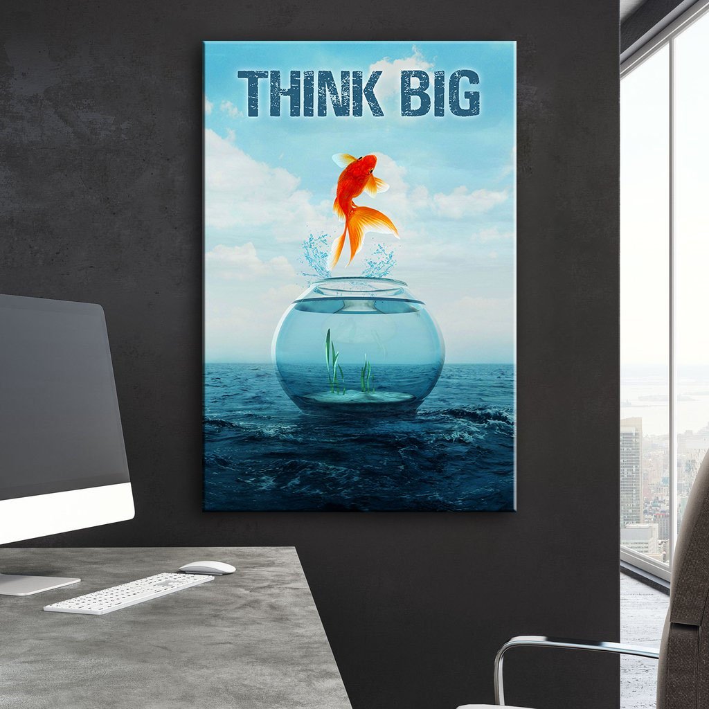 leinwand erfolg Think Big Young Hustle