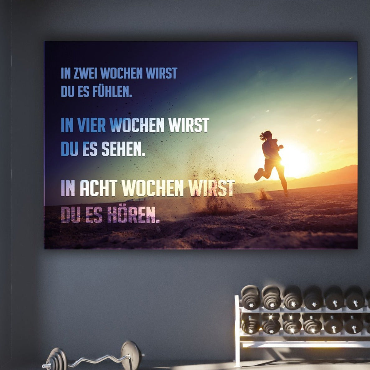 Motivation Leinwandbild Transformation Young Hustle Sportmotivation