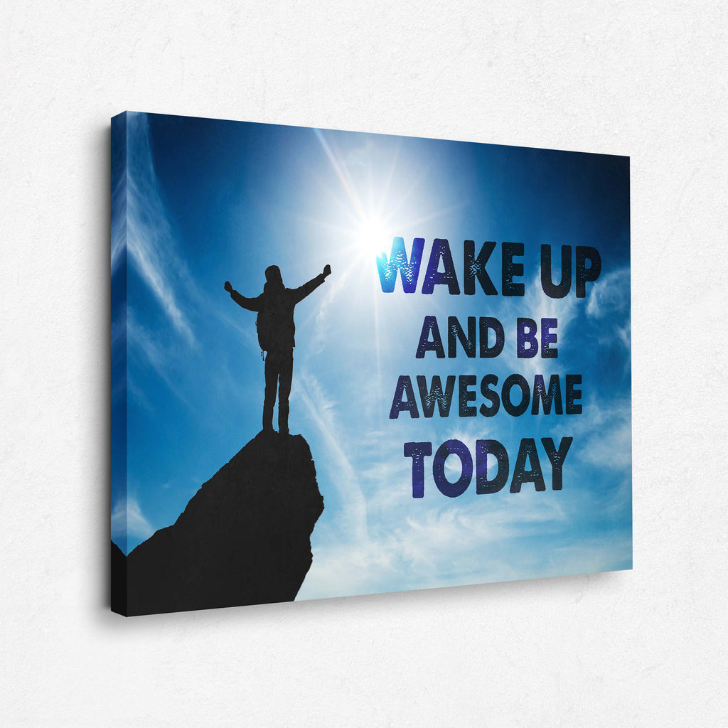 Motivations Leinwand Young Hustle Be awesome today